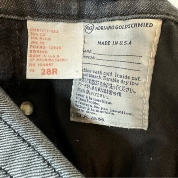 AG ADRIANO GOLDSCHMIED | The Ballad Slim Boot Dark Gray Denim Jeans Size 28 - Picture 7 of 8